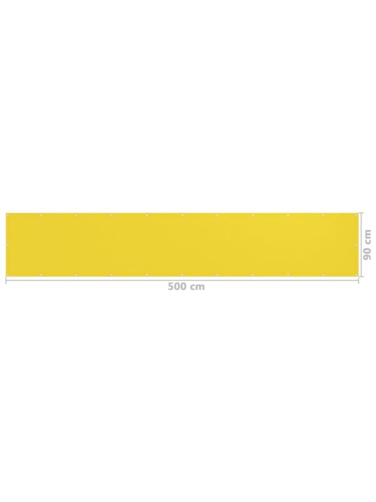 Balkónová zástěna žlutá 90 x 500 cm HDPE