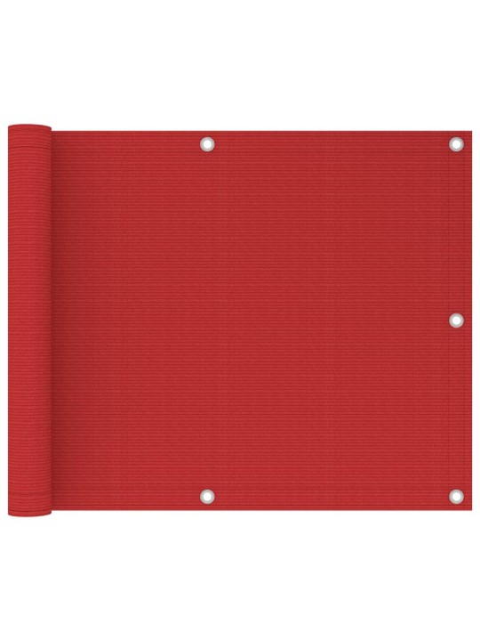 Balkónová zástěna červená 75 x 300 cm HDPE