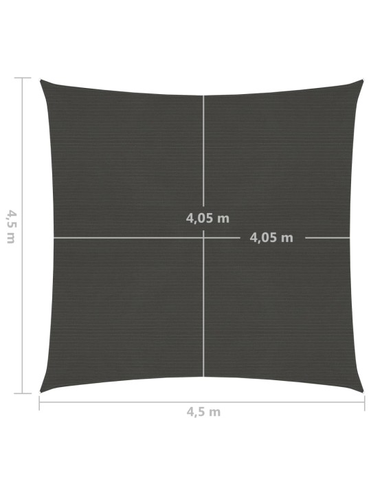 Stínící plachta 160 g/m² antracitová 4,5 x 4,5 m HDPE