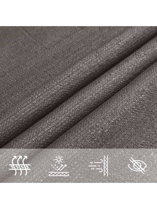 Plachta proti slunci 160 g/m² antracitová 2 x 2,5 m HDPE