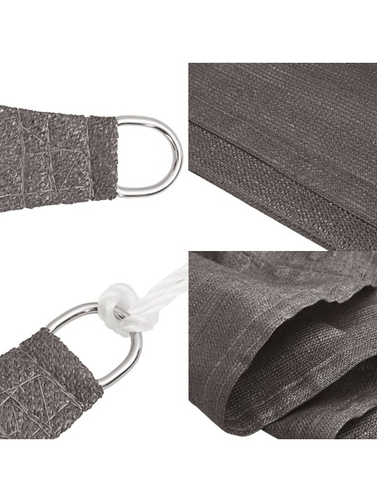 Plachta proti slunci 160 g/m² antracitová 2 x 2,5 m HDPE