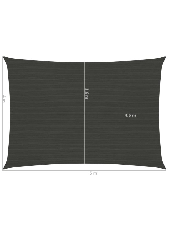 Stínící plachta 160 g/m² antracitová 4 x 5 m HDPE