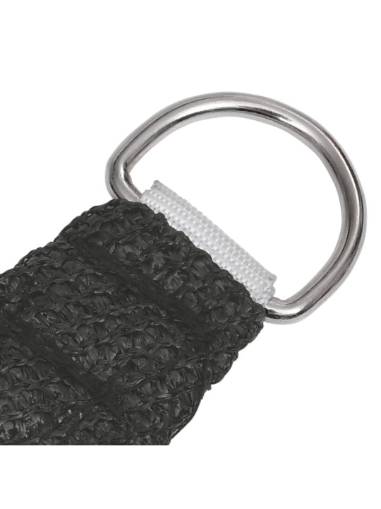 Plachta proti slunci 160 g/m² antracitová 2,5x2,5x3,5 m HDPE