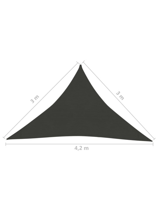 Stínící plachta 160 g/m² antracitová 3 x 3 x 4,2 m HDPE