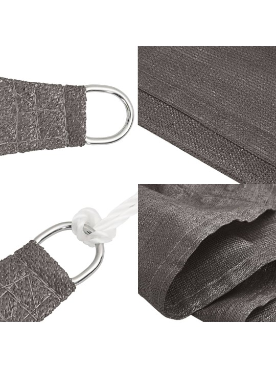 Plachta proti slunci 160 g/m² antracitová 3 x 4 x 5 m HDPE
