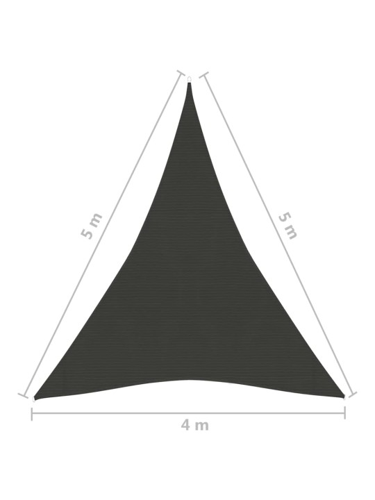 Stínící plachta 160 g/m² antracitová 4 x 5 x 5 m HDPE