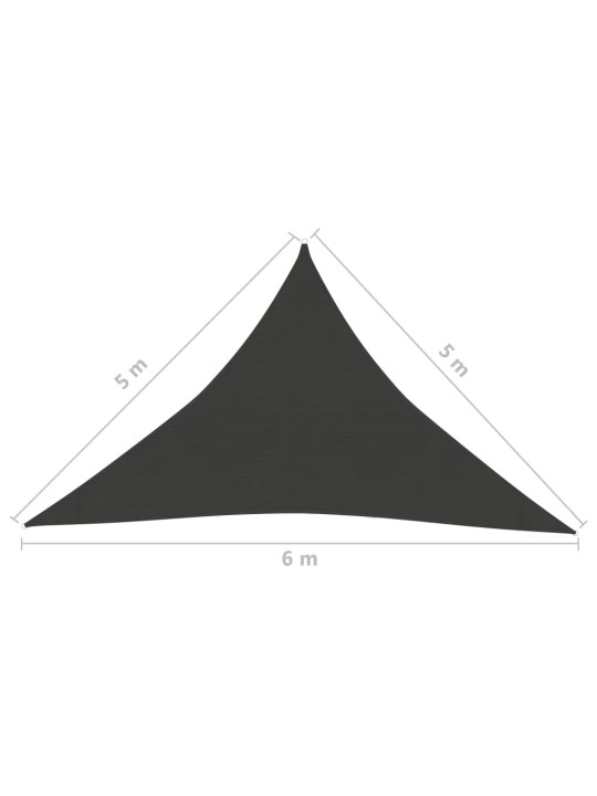 Stínící plachta 160 g/m² antracitová 5 x 5 x 6 m HDPE