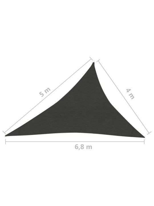 Stínící plachta 160 g/m² antracitová 4 x 5 x 6,8 m HDPE