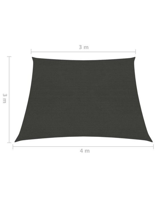 Stínící plachta 160 g/m² antracitová 3/4 x 3 m HDPE
