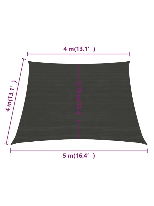 Stínicí plachta 160 g/m² antracitová 4/5 x 4 m HDPE