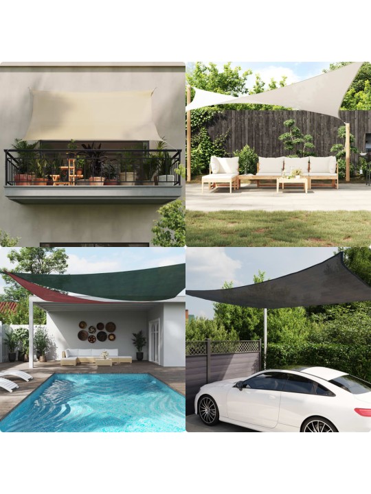 Stínicí plachta 160 g/m² béžová 2,5 x 3,5 m hdpe
