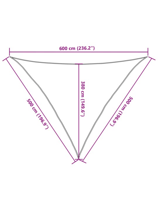 Stínicí plachta 160 g/m² béžová 5 x 5 x 6 m hdpe
