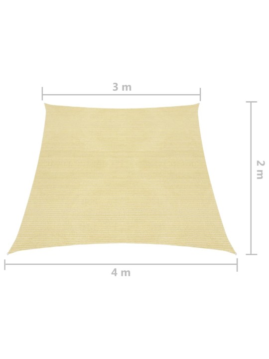 Stínící plachta 160 g/m² béžová 3/4 x 2 m HDPE