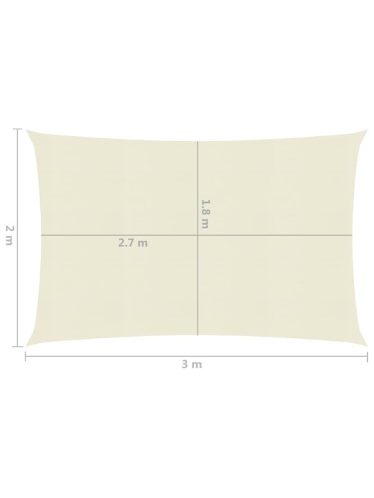 Plachta proti slunci 160 g/m² krémová 2 x 3 m HDPE