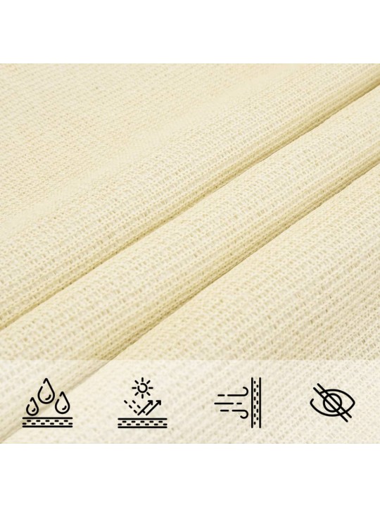 Plachta proti slunci 160 g/m² krémová 2,5 x 3,5 m hdpe