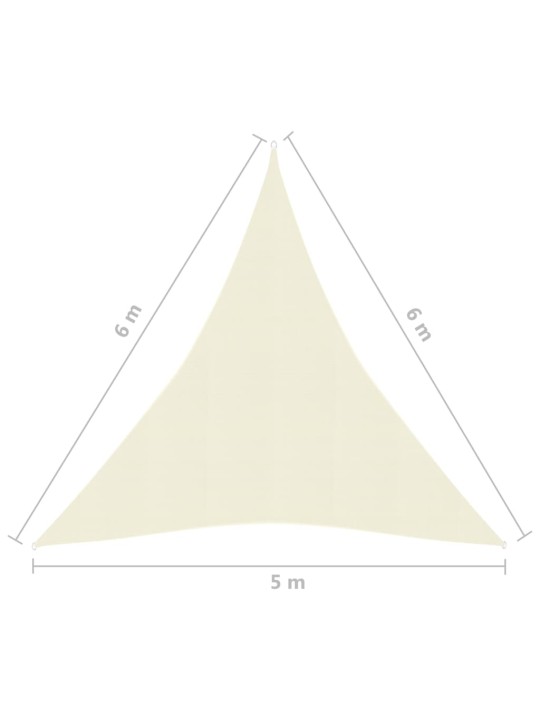Stínící plachta 160 g/m² krémová 5 x 6 x 6 m HDPE