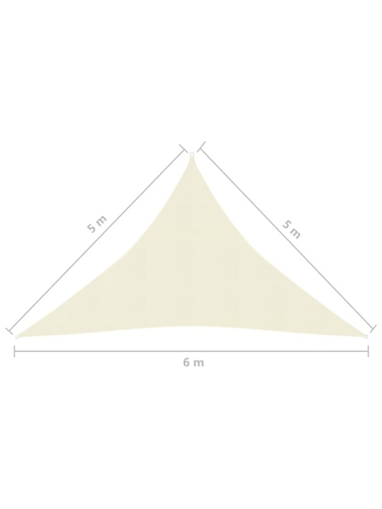 Stínící plachta 160 g/m² krémová 5 x 5 x 6 m HDPE