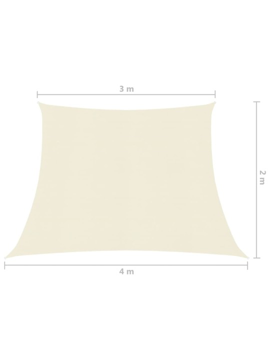 Stínící plachta 160 g/m² krémová 3/4 x 2 m HDPE