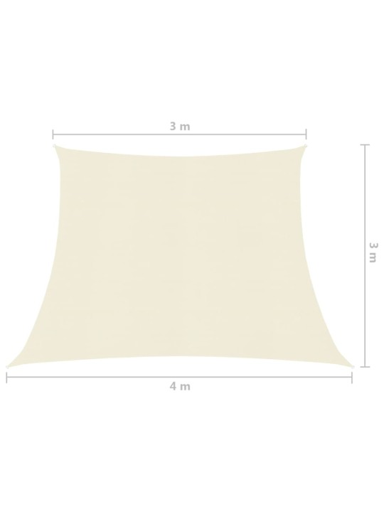 Stínící plachta 160 g/m² krémová 3/4 x 3 m HDPE