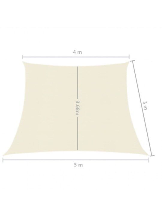 Stínící plachta 160 g/m² krémová 4/5 x 3 m HDPE