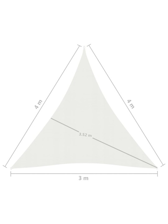 Stínící plachta 160 g/m² bílá 3 x 4 x 4 m HDPE
