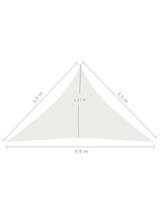 Plachta proti slunci 160 g/m² bílá 3,5 x 3,5 x 4,9 m HDPE