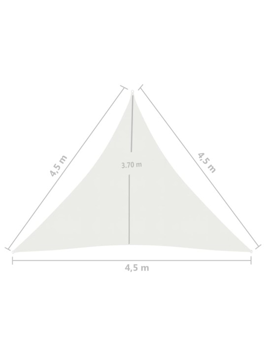 Stínící plachta 160 g/m² bílá 4,5 x 4,5 x 4,5 m HDPE