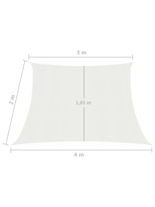 Plachta proti slunci 160 g/m² bílá 3/4 x 2 m HDPE