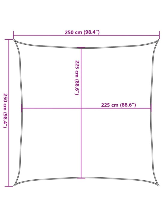 Stínící plachta 160 g/m² světle zelená 2,5 x 2,5 m hdpe