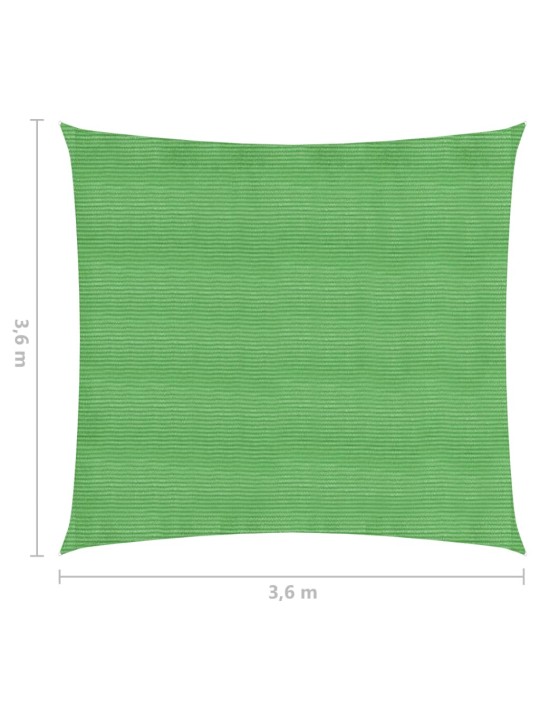 Stínící plachta 160 g/m² světle zelená 3,6 x 3,6 m HDPE