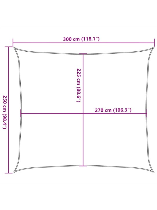 Stínící plachta 160 g/m² světle zelená 2,5 x 3 m hdpe