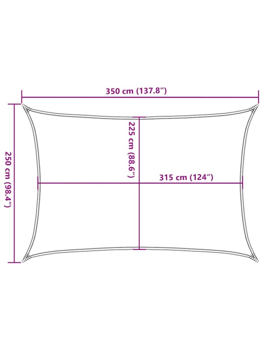 Stínící plachta 160 g/m² světle zelená 2,5 x 3,5 m hdpe