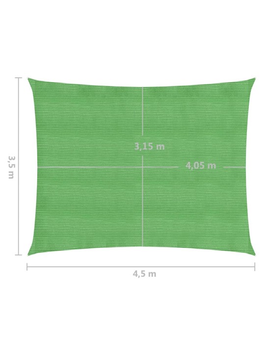 Stínící plachta 160 g/m² světle zelená 3,5 x 4,5 m HDPE