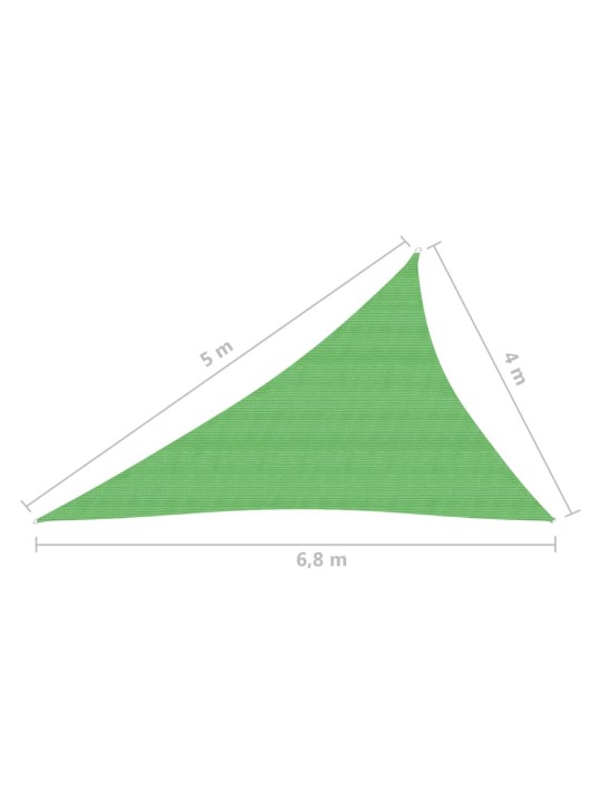 Stínicí plachta 160 g/m² světle zelená 4 x 5 x 6,8 m HDPE