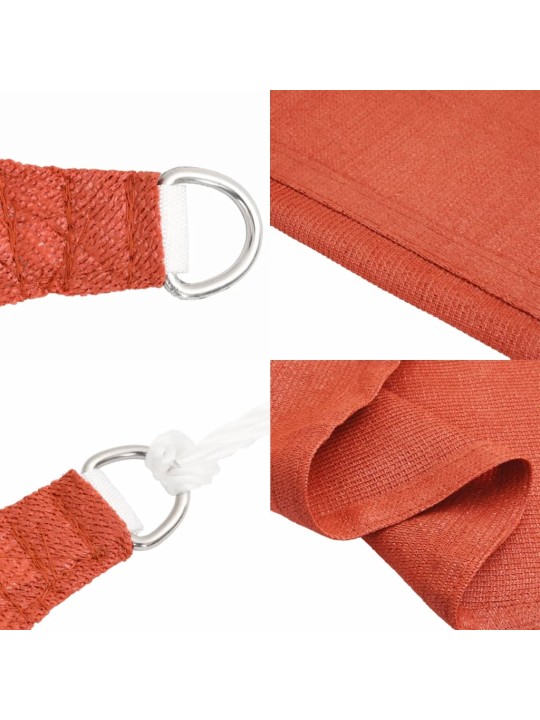 Plachta proti slunci 160 g/m² čtverec terakota 2,5 x 2,5 m HDPE