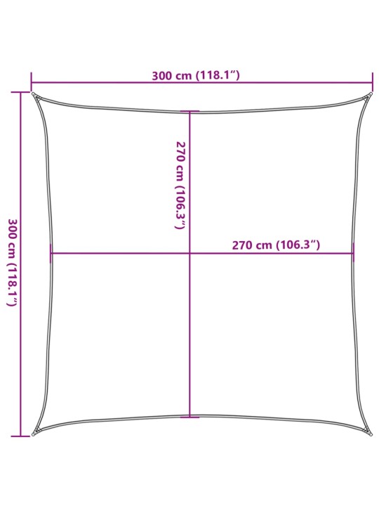 Stínící plachta 160 g/m² cihlová 3 x 3 m HDPE