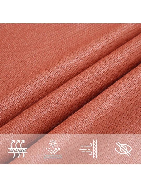 Plachta proti slunci 160 g/m² terakotová 3 x 6 m HDPE