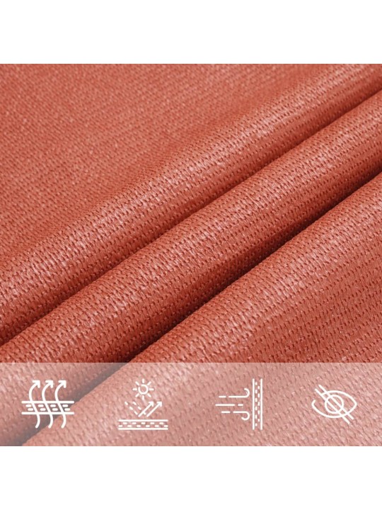Plachta proti slunci 160 g/m² terakotová 5 x 6 m hdpe
