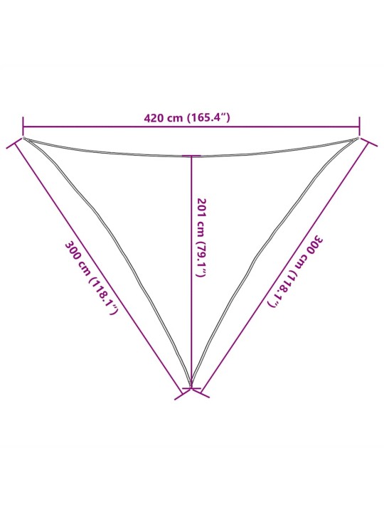 Stínící plachta 160 g/m² terakotová 3 x 3 x 4,2 m hdpe