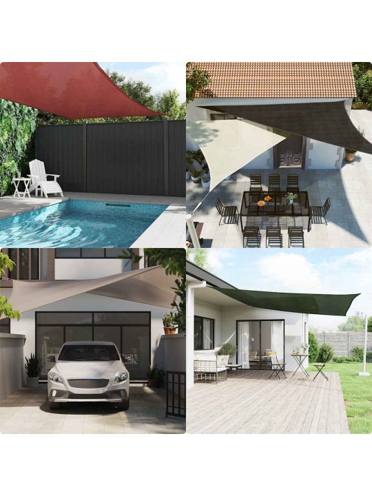 Stínící plachta 160 g/m² taupe 2 x 2 m hdpe