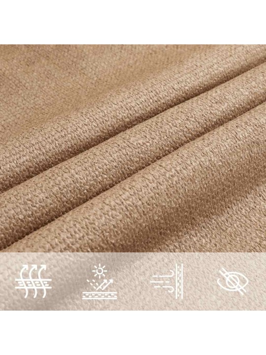 Stínící plachta 160 g/m² taupe 2 x 2 m hdpe