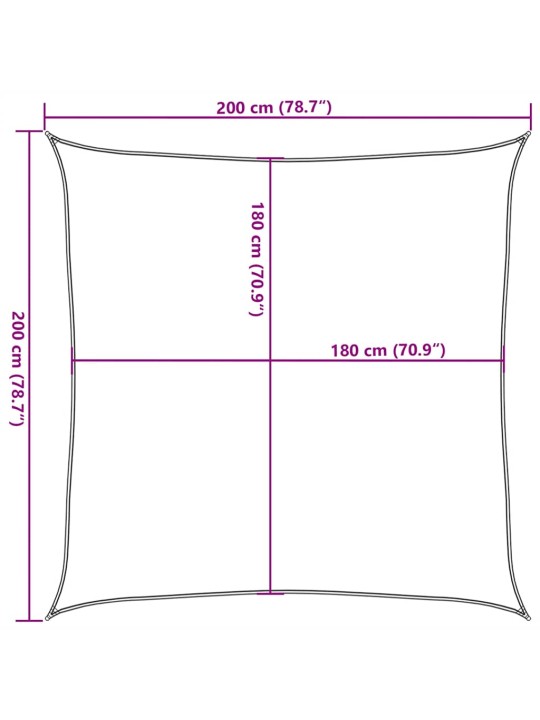Stínící plachta 160 g/m² taupe 2 x 2 m hdpe