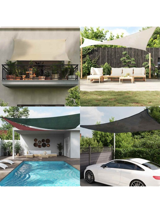 Stínící plachta 160 g/m² taupe 2 x 2 m hdpe