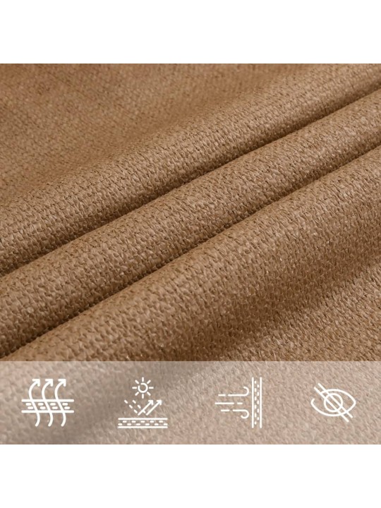 Stínící plachta 160 g/m² taupe 4 x 4 m HDPE