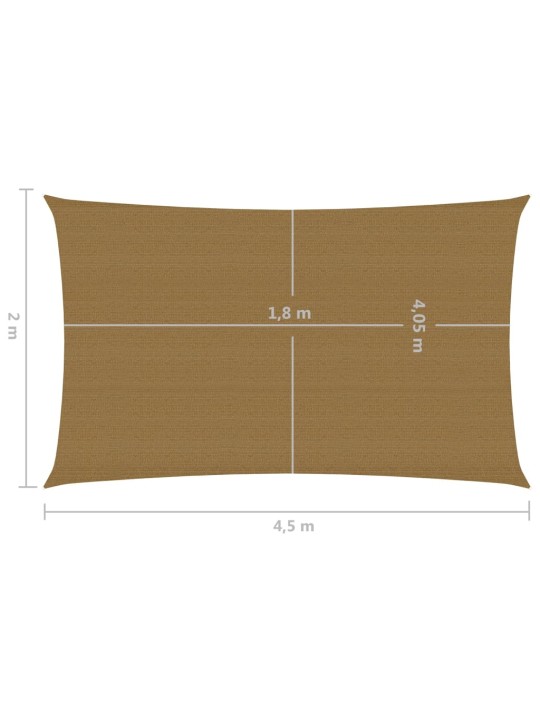 Stínící plachta 160 g/m² taupe 2 x 4,5 m HDPE