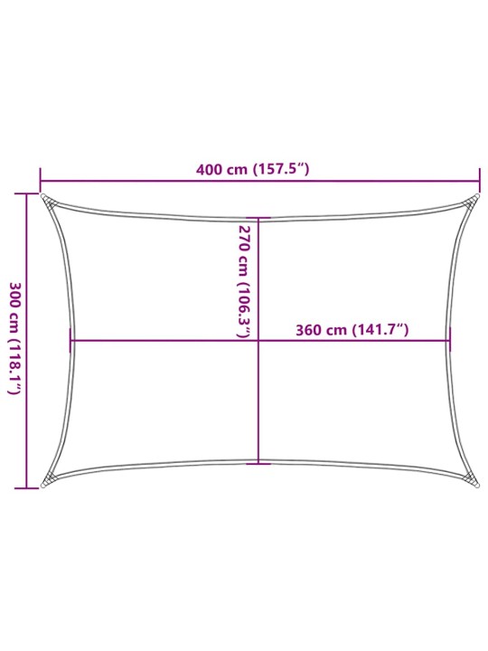 Stínící plachta 160 g/m² taupe 3 x 4 m hdpe