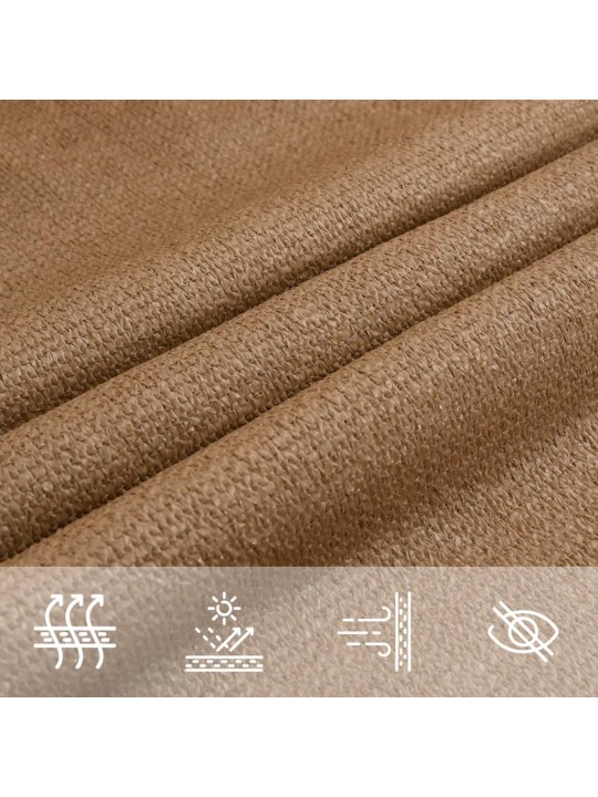 Stínící plachta 160 g/m² taupe 3 x 5 m HDPE