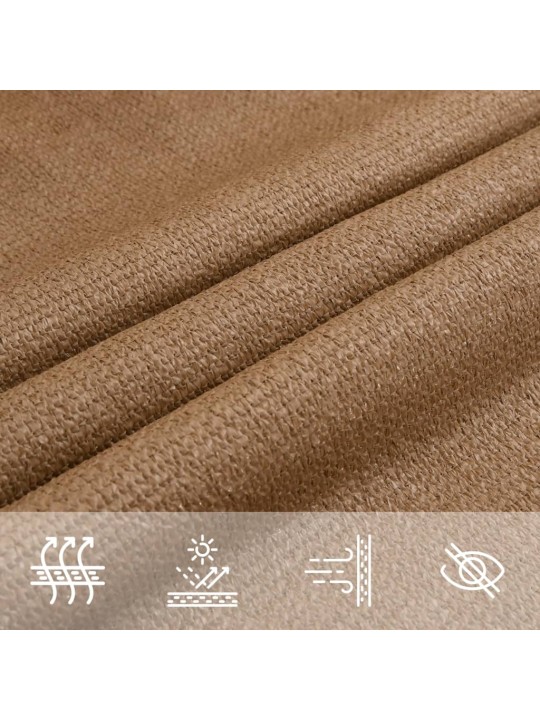 Plachta proti slunci 160 g/m² taupe 3 x 6 m HDPE