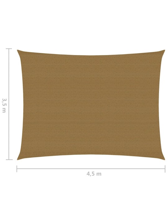 Stínící plachta 160 g/m² taupe 3,5 x 4,5 m HDPE