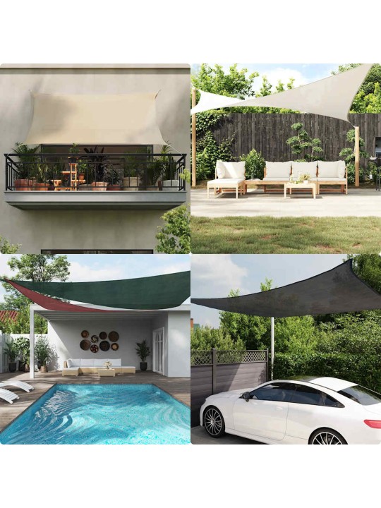 Stínící plachta 160 g/m² taupe 5 x 6 m hdpe